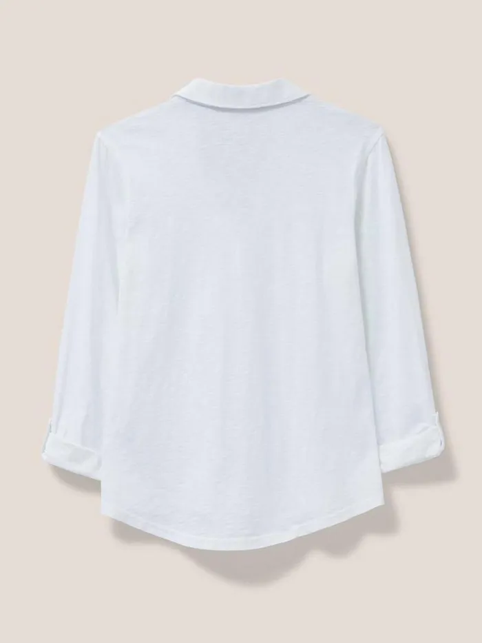 Women SHIRTS and BLOUSES White Stuff Annie Cotton Jersey Shirt Brilliant White Women SHIRTS and BLOUSES White Stuff Annie Cotton Jersey Shirt Brilliant White