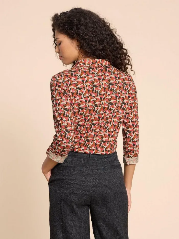 Women SHIRTS and BLOUSES White Stuff ANNIE JERSEY PRINT SHIRT Pink Print