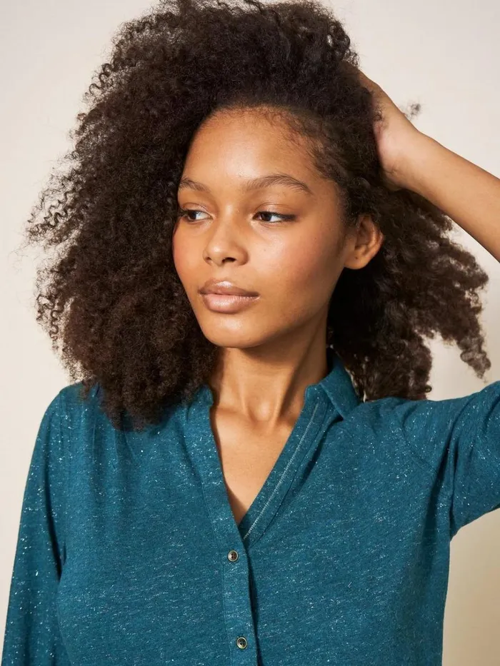 Women SHIRTS and BLOUSES White Stuff ANNIE SPARKLE SLIM FIT SHIRT Dk Teal Women SHIRTS and BLOUSES White Stuff ANNIE SPARKLE SLIM FIT SHIRT Dk Teal