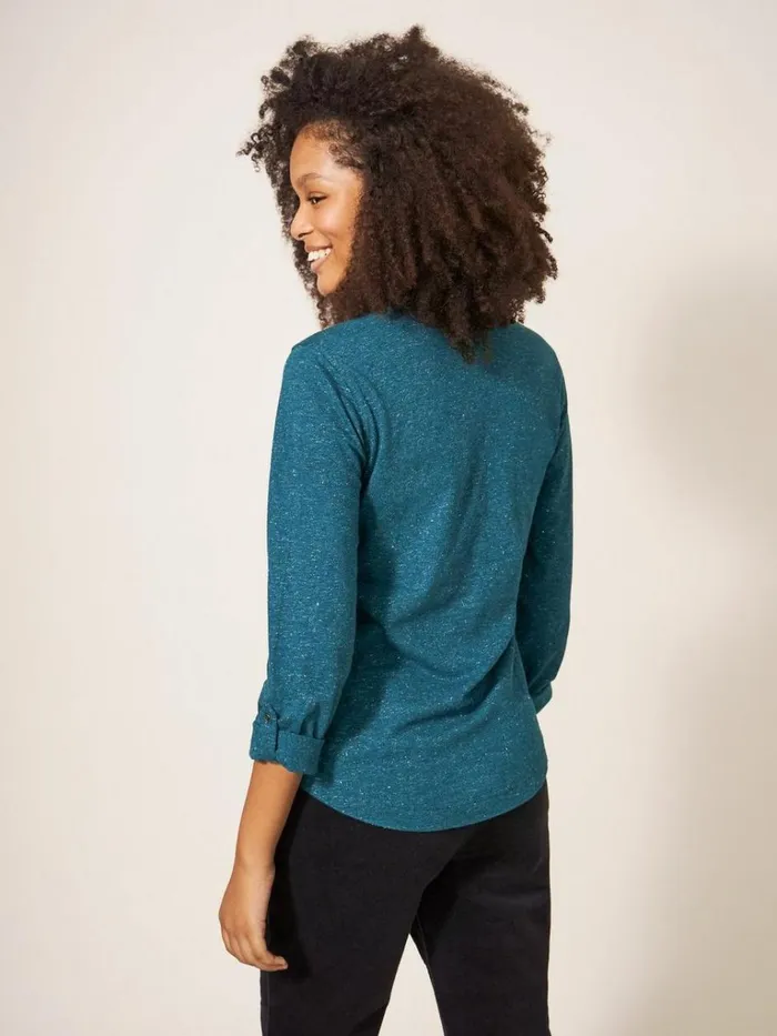 Women SHIRTS and BLOUSES White Stuff ANNIE SPARKLE SLIM FIT SHIRT Dk Teal Women SHIRTS and BLOUSES White Stuff ANNIE SPARKLE SLIM FIT SHIRT Dk Teal