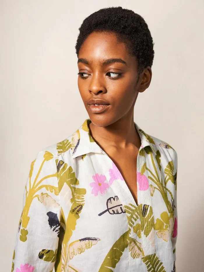 Women SHIRTS and BLOUSES White Stuff Blaire Linen Versatile Tunic White Multi Women SHIRTS and BLOUSES White Stuff Blaire Linen Versatile Tunic White Multi
