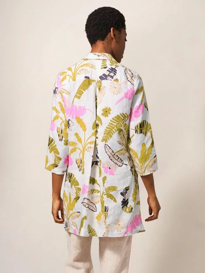 Women SHIRTS and BLOUSES White Stuff Blaire Linen Versatile Tunic White Multi Women SHIRTS and BLOUSES White Stuff Blaire Linen Versatile Tunic White Multi