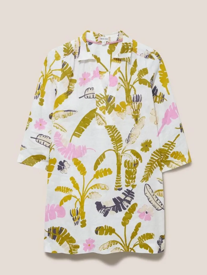 Women SHIRTS and BLOUSES White Stuff Blaire Linen Versatile Tunic White Multi Women SHIRTS and BLOUSES White Stuff Blaire Linen Versatile Tunic White Multi