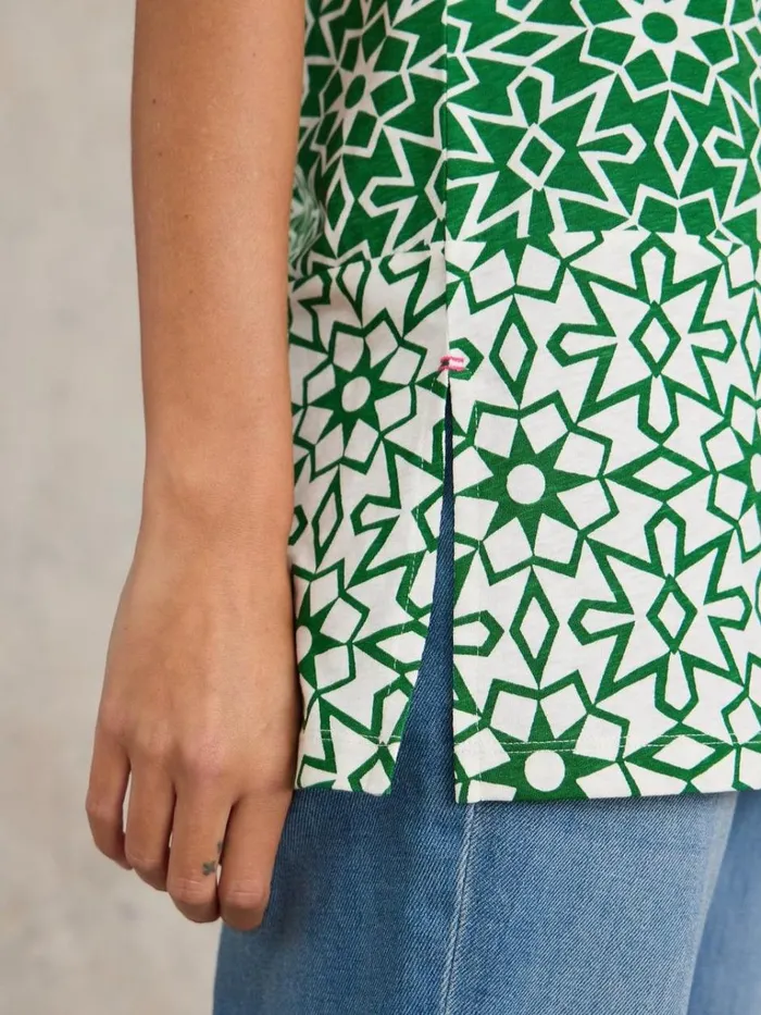 Women SHIRTS and BLOUSES White Stuff CARRIE COTTON TUNIC Green Print Women SHIRTS and BLOUSES White Stuff CARRIE COTTON TUNIC Green Print