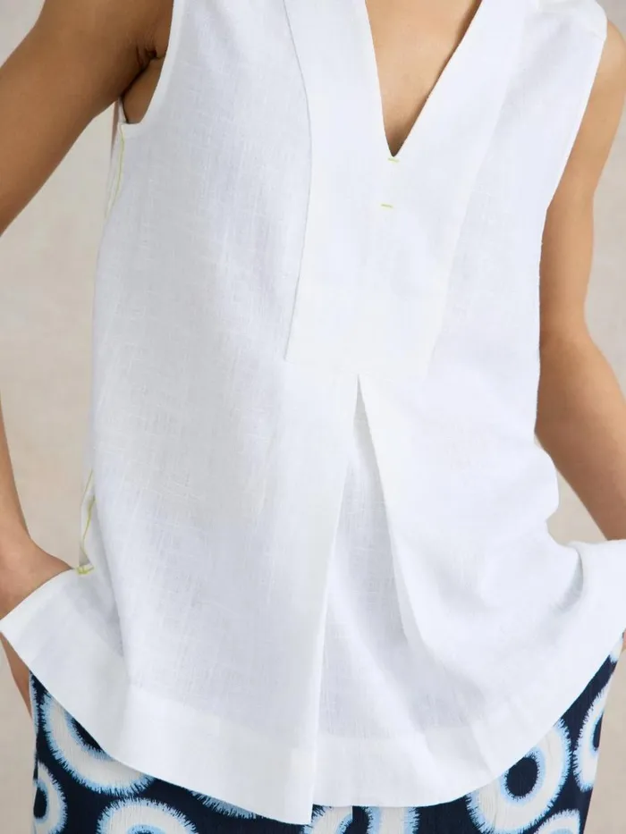 Women SHIRTS and BLOUSES White Stuff CELIA JERSEY MIX SHIRT Brilliant White