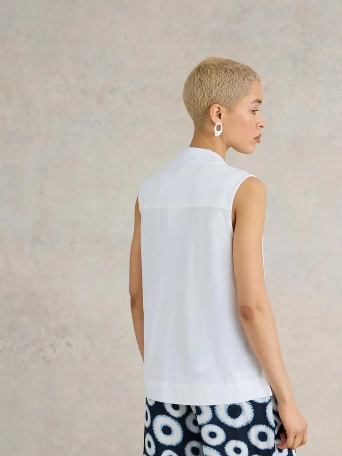 Women SHIRTS and BLOUSES White Stuff CELIA JERSEY MIX SHIRT Brilliant White