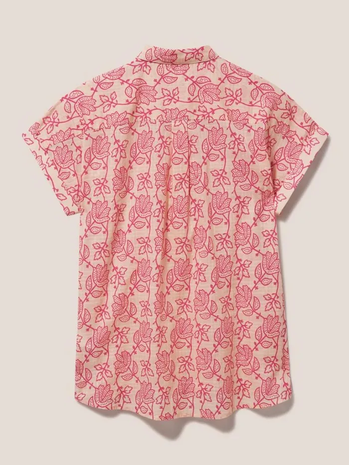 Women SHIRTS and BLOUSES White Stuff Ella Organic Cotton Shirt Pink Print