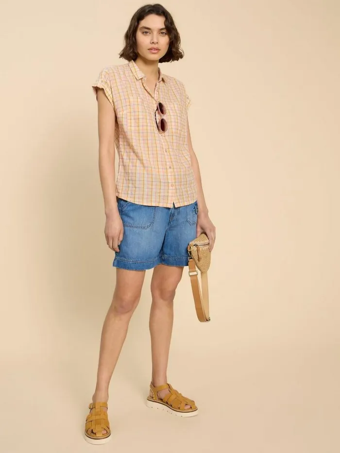 Women SHIRTS and BLOUSES White Stuff Ellie Check Shirt Natural Multi
