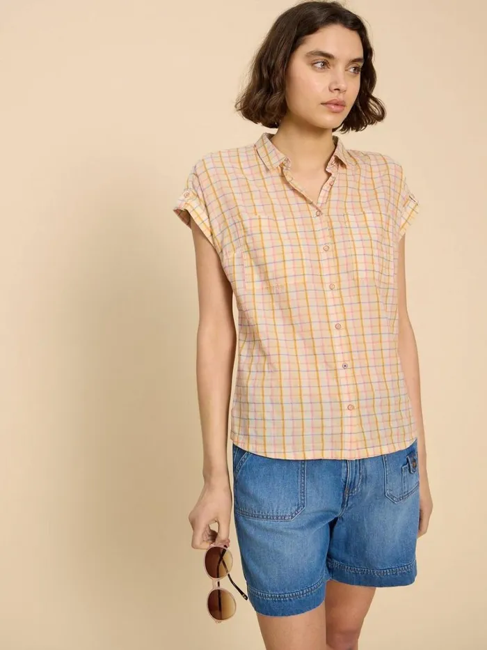 Women SHIRTS and BLOUSES White Stuff Ellie Check Shirt Natural Multi