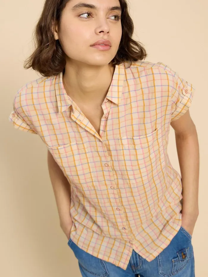 Women SHIRTS and BLOUSES White Stuff Ellie Check Shirt Natural Multi