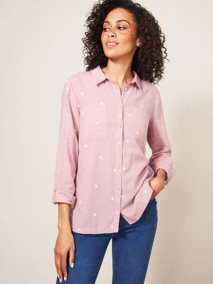 Women SHIRTS and BLOUSES White Stuff Emilia Organic Cotton Long Sleeve Shirt Pink Multi Women SHIRTS and BLOUSES White Stuff Emilia Organic Cotton Long Sleeve Shirt Pink Multi