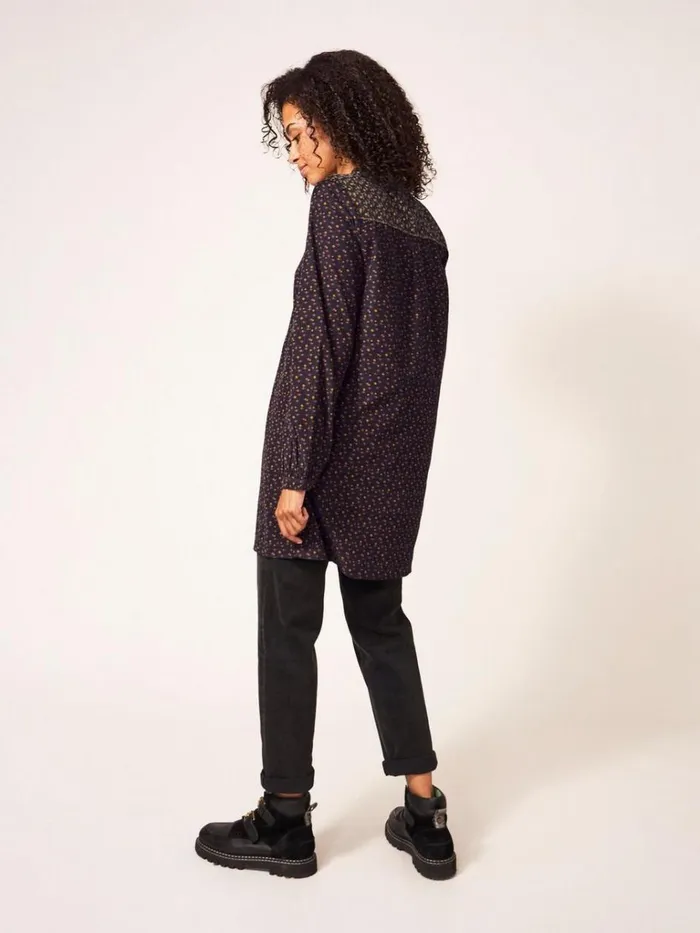 Women SHIRTS and BLOUSES White Stuff Jade Cord Tunic Grey Multi