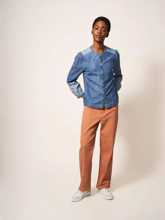 Women SHIRTS and BLOUSES White Stuff Jasmine Denim Shirt Mid Denim