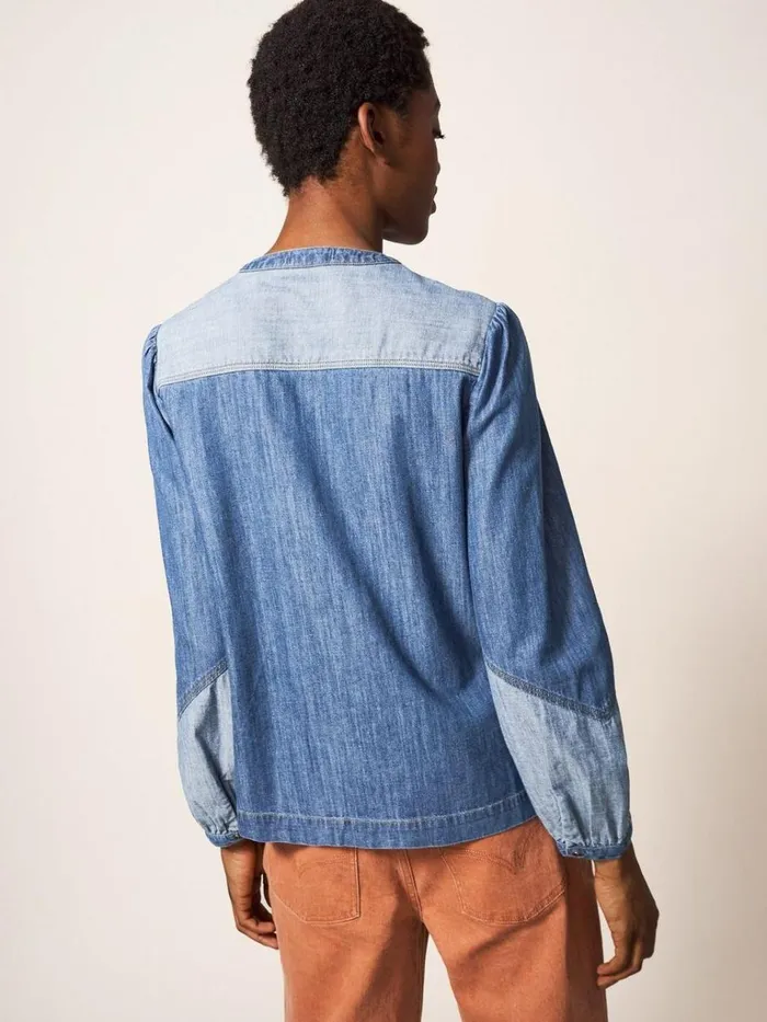 Women SHIRTS and BLOUSES White Stuff Jasmine Denim Shirt Mid Denim Women SHIRTS and BLOUSES White Stuff Jasmine Denim Shirt Mid Denim