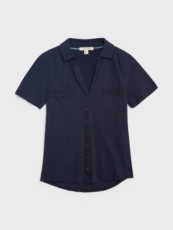 Women SHIRTS and BLOUSES White Stuff Penny Pocket Jersey Shirt French Navy Women SHIRTS and BLOUSES White Stuff Penny Pocket Jersey Shirt French Navy