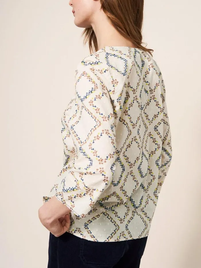 Women SHIRTS and BLOUSES White Stuff Rae Cotton Top Ivory Print Women SHIRTS and BLOUSES White Stuff Rae Cotton Top Ivory Print