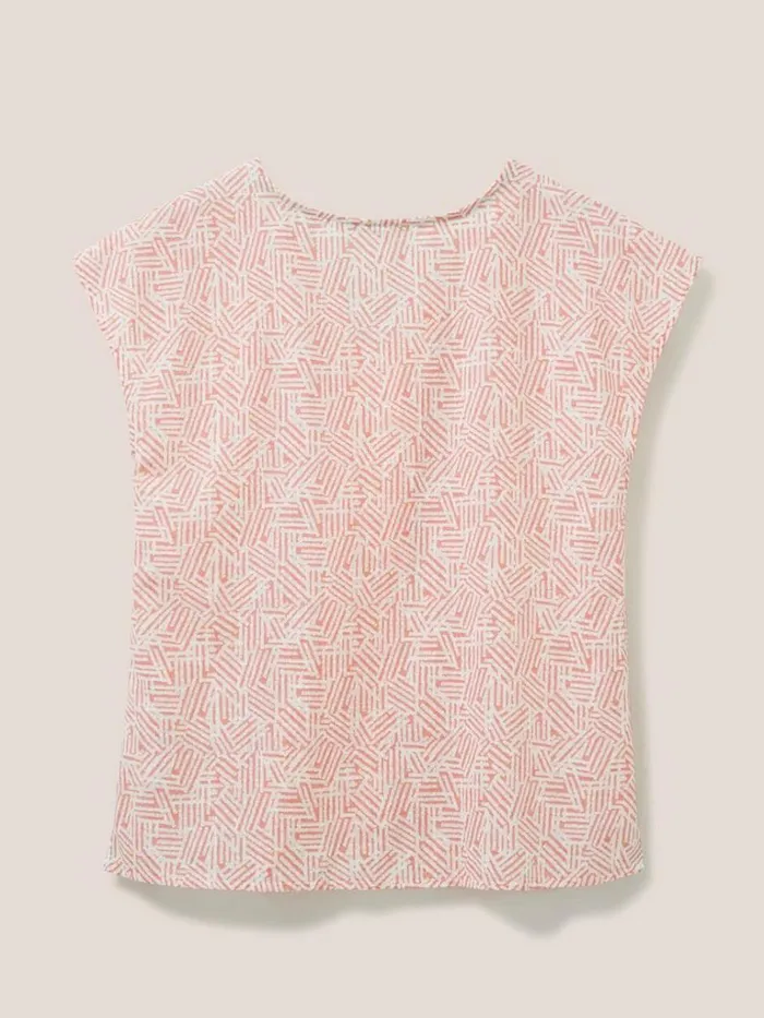 Women SHIRTS and BLOUSES White Stuff Rae Organic Vest Cotton Red Multi Women SHIRTS and BLOUSES White Stuff Rae Organic Vest Cotton Red Multi