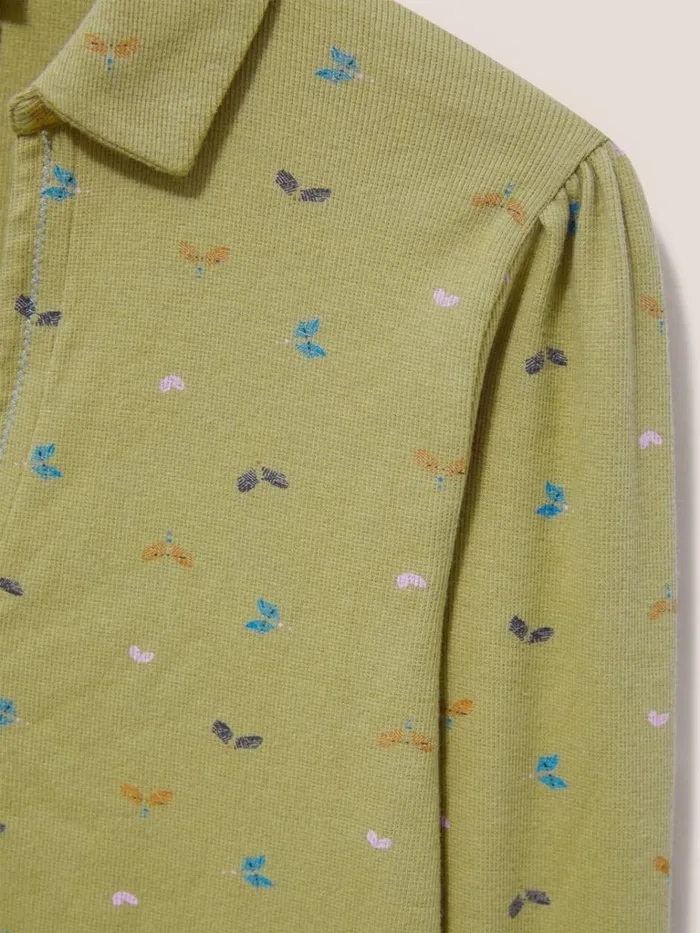 Women SHIRTS and BLOUSES White Stuff Rosie Rib Jersey Shirt Green Print