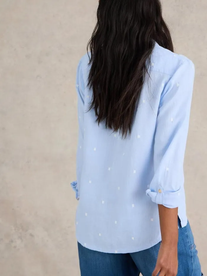 Women SHIRTS and BLOUSES White Stuff Sophie Organic Cotton Shirt Blue Multi