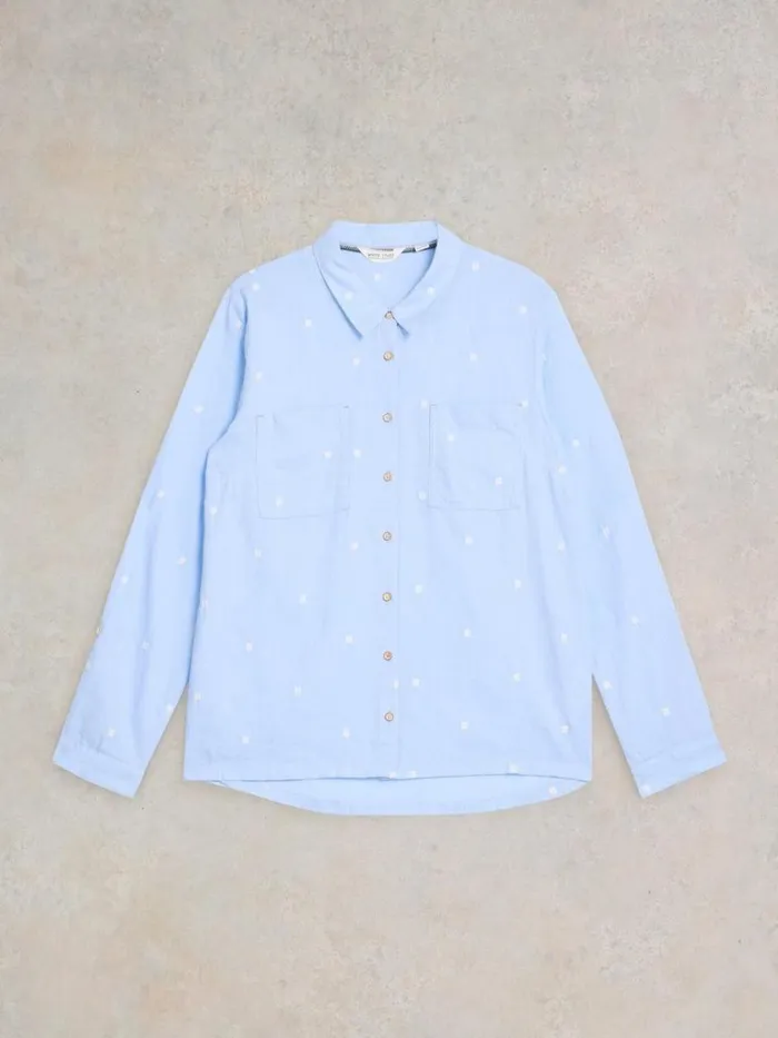 Women SHIRTS and BLOUSES White Stuff Sophie Organic Cotton Shirt Blue Multi