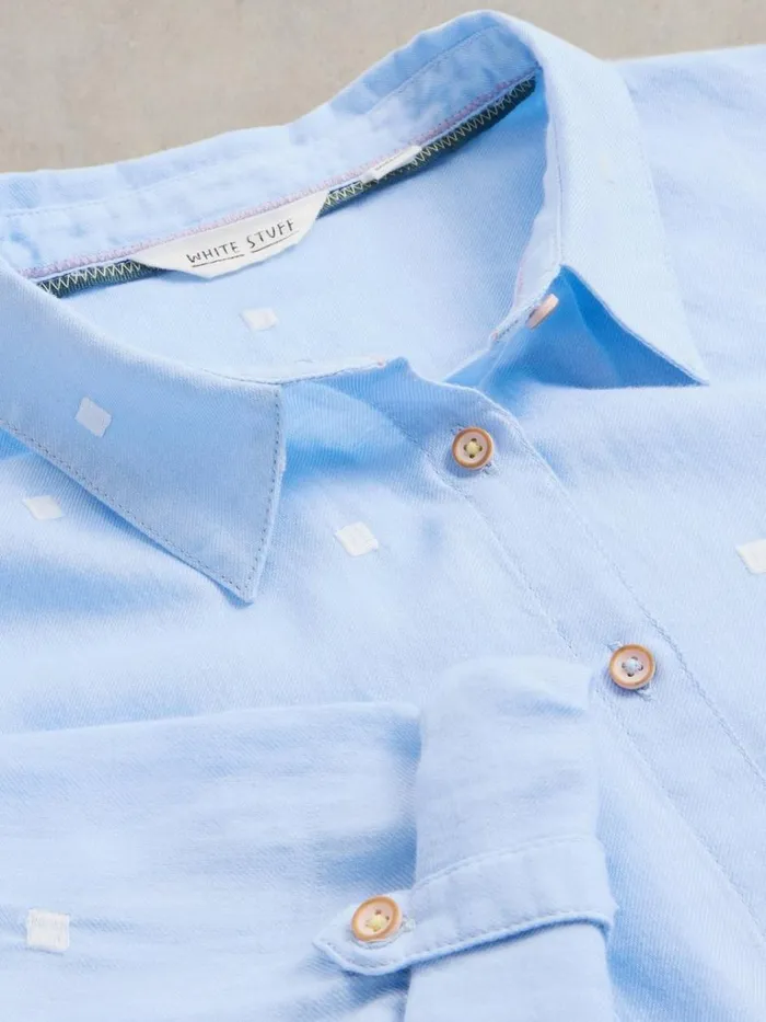 Women SHIRTS and BLOUSES White Stuff Sophie Organic Cotton Shirt Blue Multi