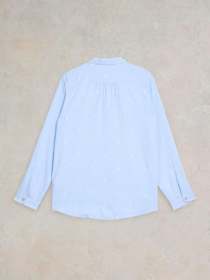 Women SHIRTS and BLOUSES White Stuff Sophie Organic Cotton Shirt Blue Multi