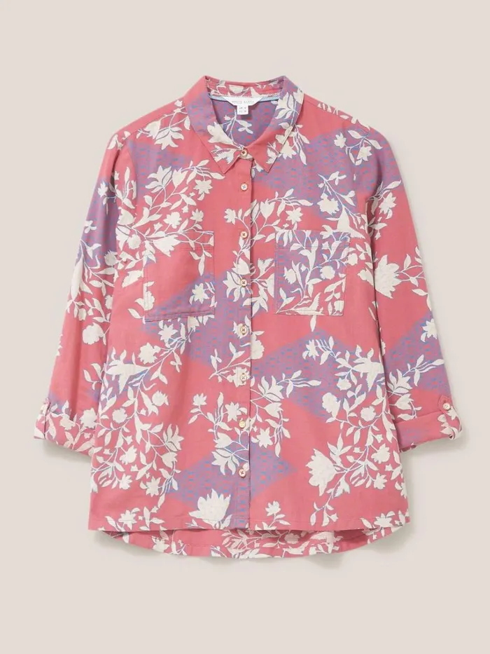 Women SHIRTS and BLOUSES White Stuff Sophie Organic Cotton Shirt Red Print Women SHIRTS and BLOUSES White Stuff Sophie Organic Cotton Shirt Red Print