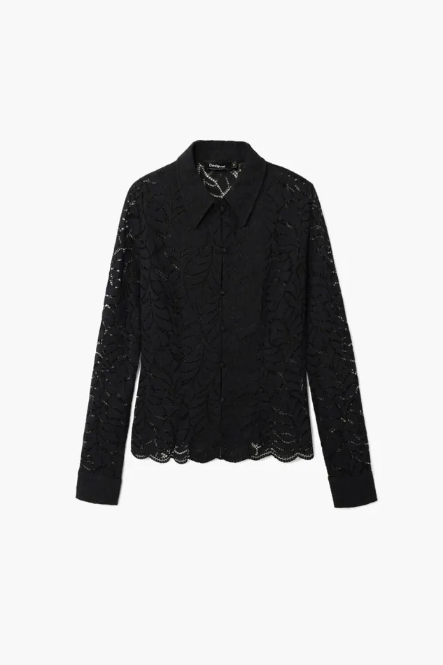 Women Shirts And Blouses Desigual Floral Lace Blouse