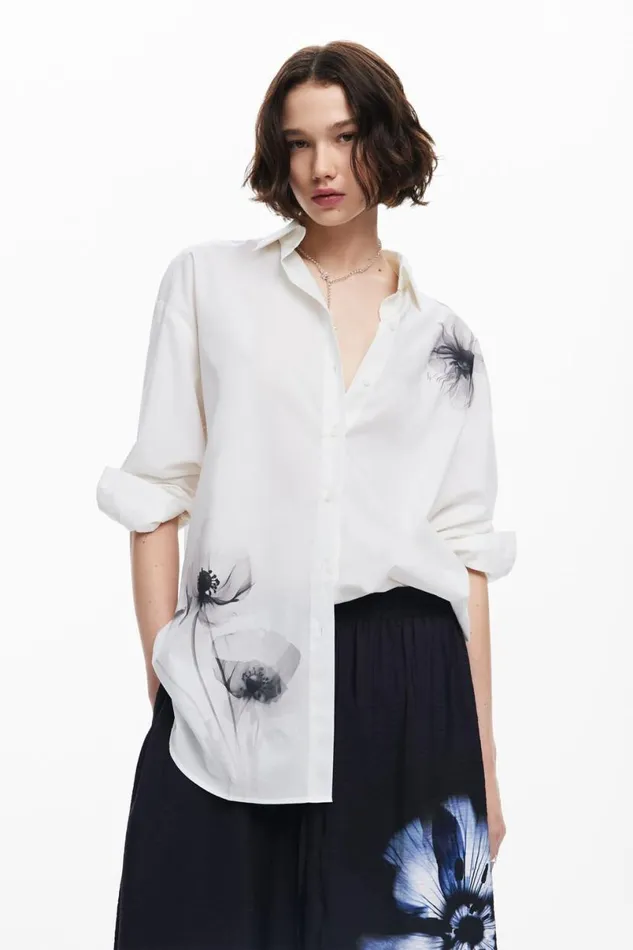 Women Shirts And Blouses Desigual Poppy Print Shirt