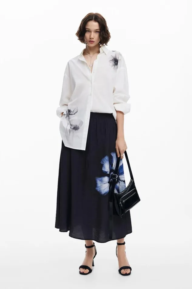 Women Shirts And Blouses Desigual Poppy Print Shirt