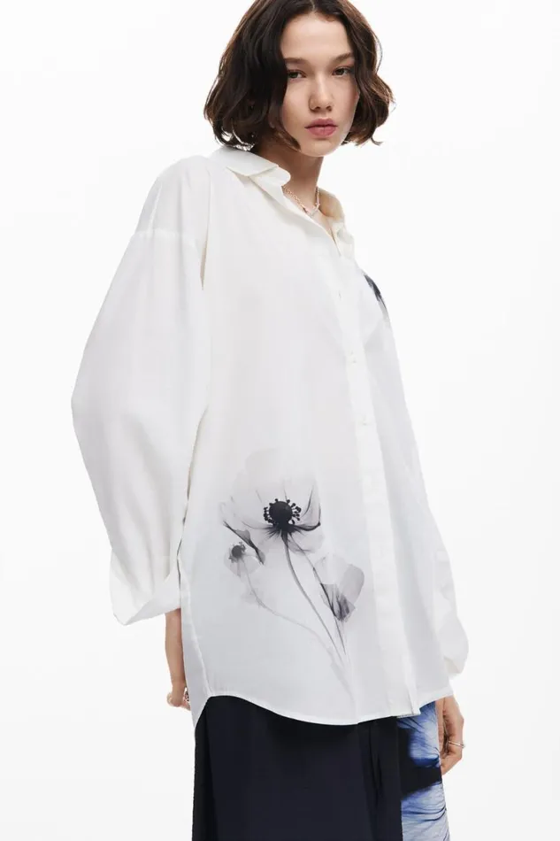 Women Shirts And Blouses Desigual Poppy Print Shirt