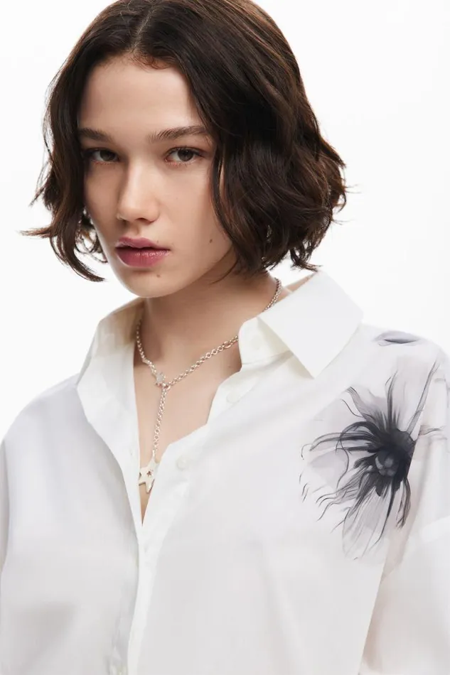Women Shirts And Blouses Desigual Poppy Print Shirt
