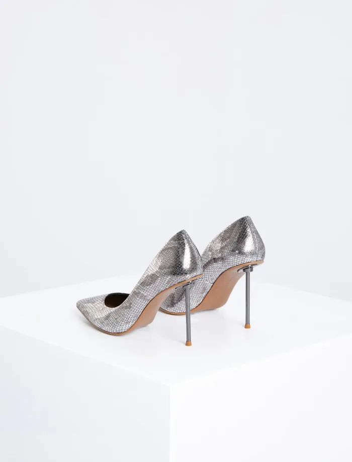 Women Shoes BCBG Marain Pump Heel Graphite Snake