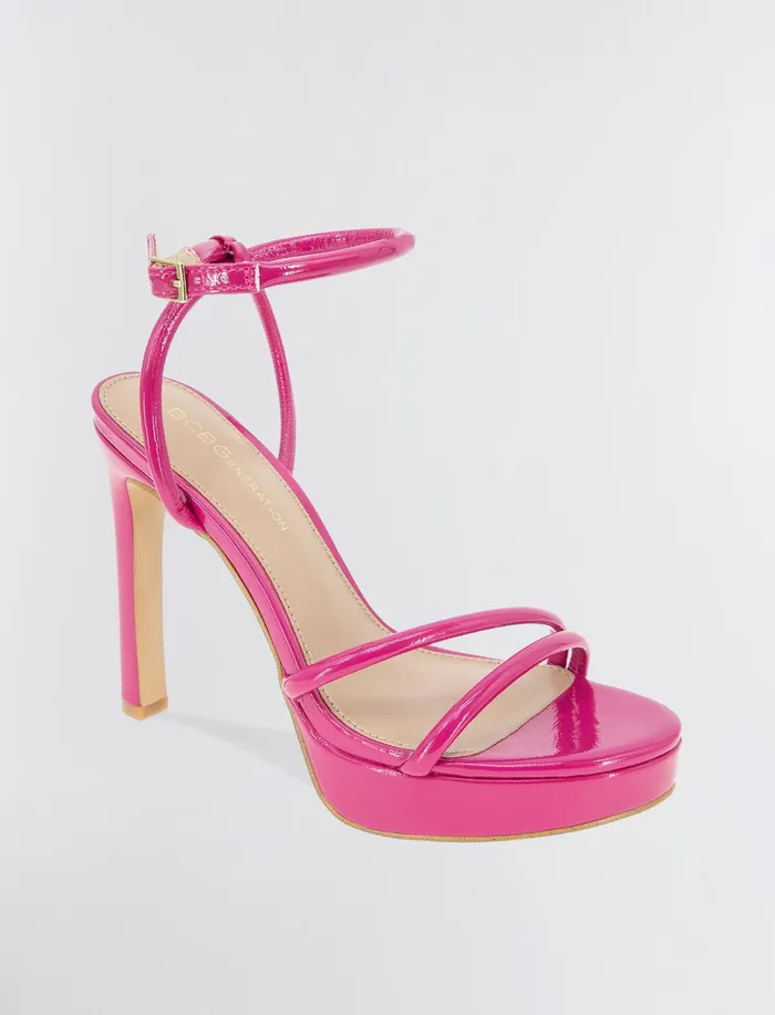 Women Shoes BCBG Pink Kendi Sandal Heel Viva Pink Patent
