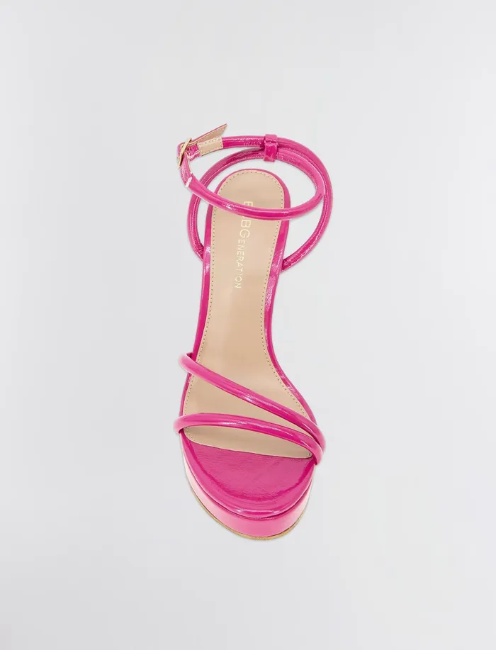Women Shoes BCBG Pink Kendi Sandal Heel Viva Pink Patent