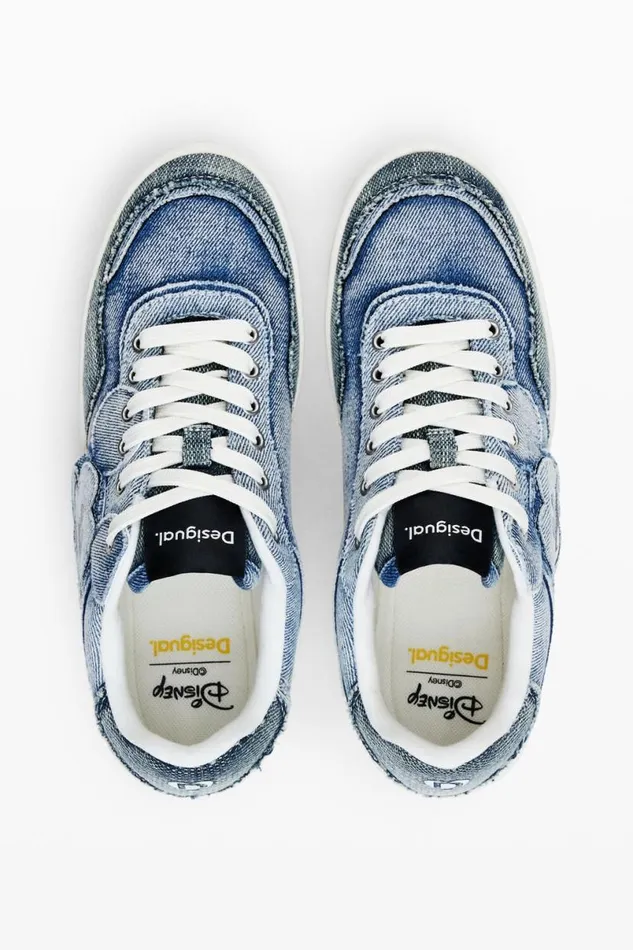 Women Shoes Desigual Mickey Mouse Denim Sneakers