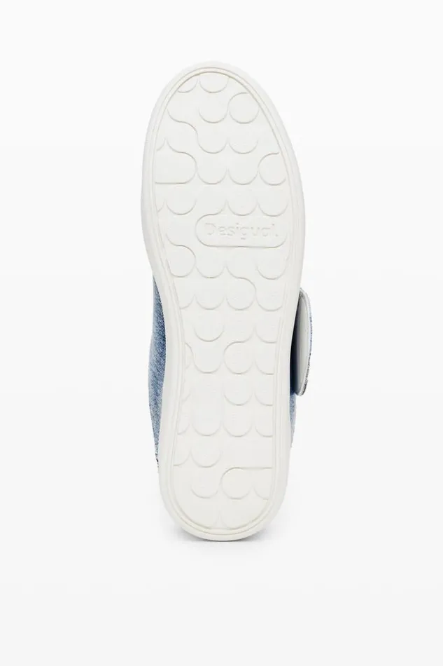 Women Shoes Desigual Mickey Mouse Denim Sneakers