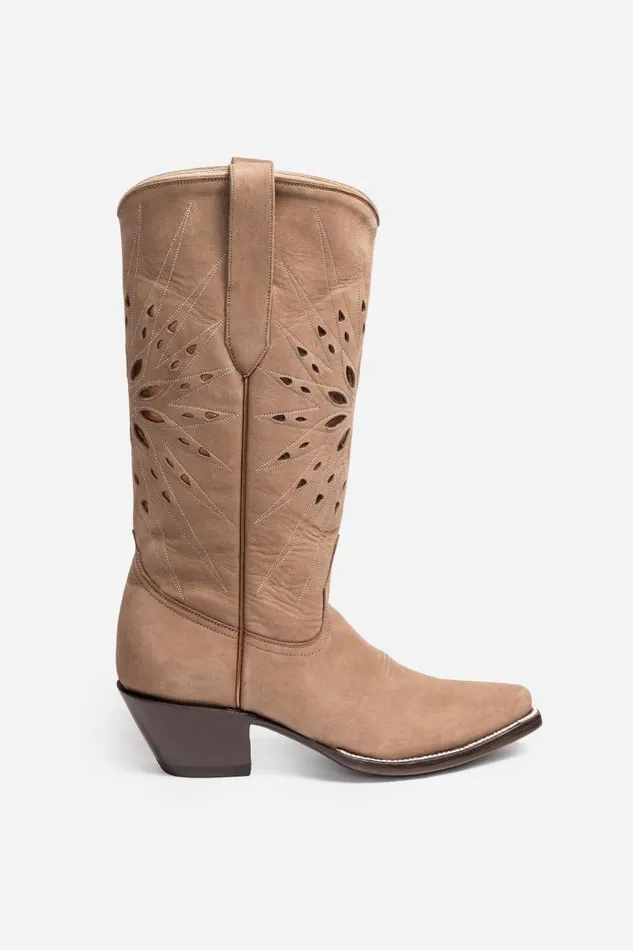 Women Shoes Johnny Was LOTUS COWBOY BOOT Taupe