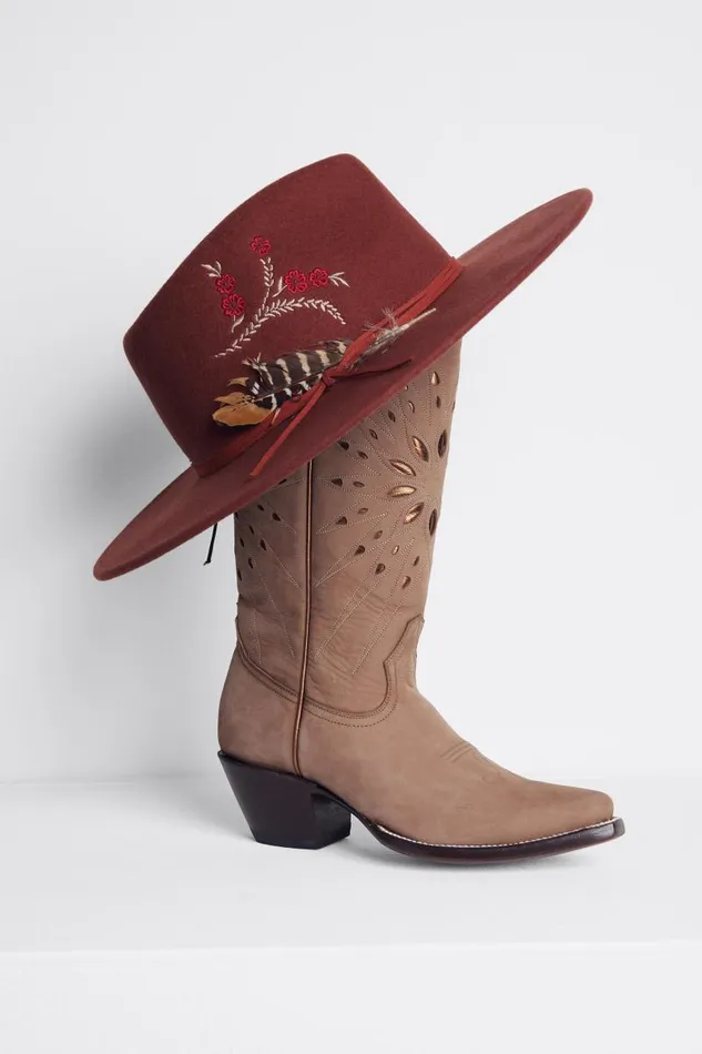 Women Shoes Johnny Was LOTUS COWBOY BOOT Taupe