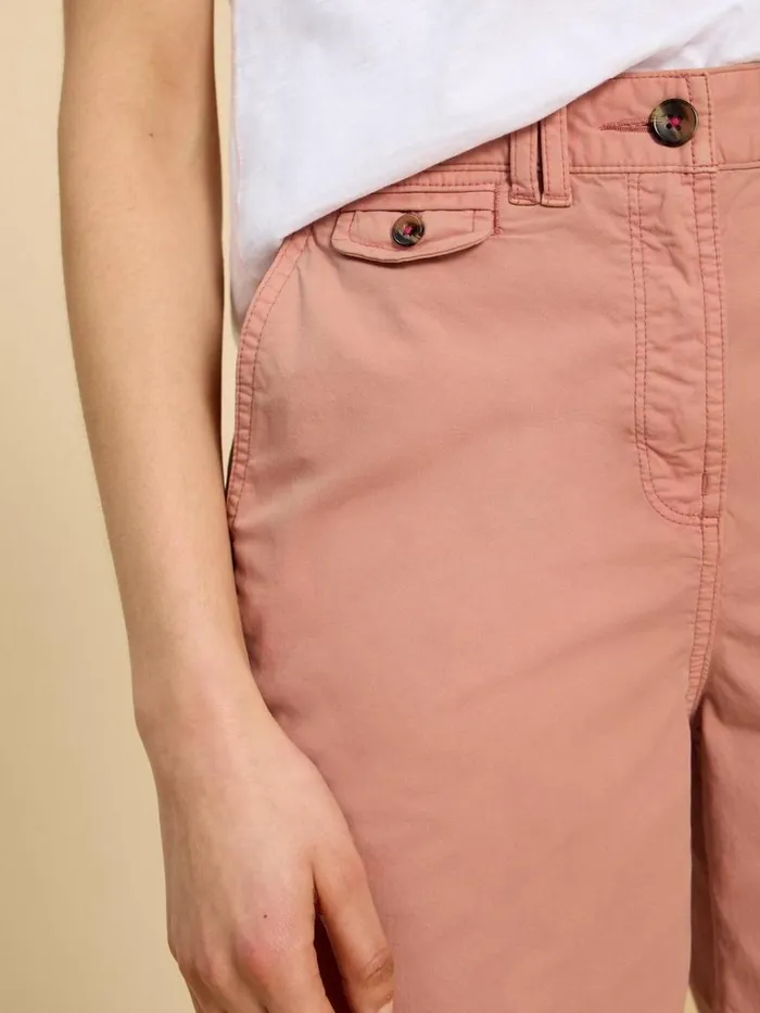 Women SHORTS White Stuff Hayley Organic Cotton Shorts Mid Pink