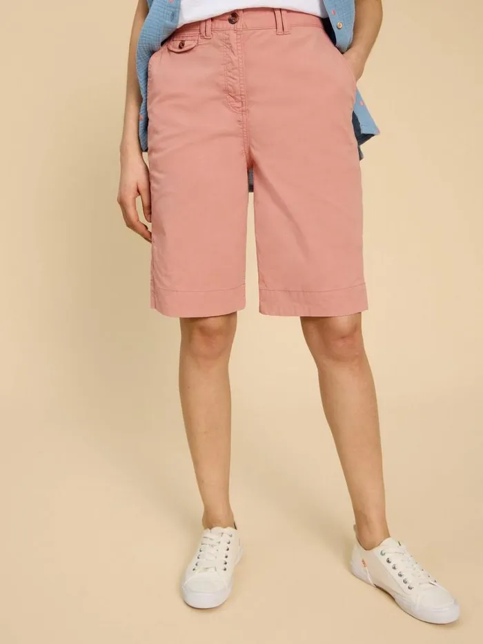 Women SHORTS White Stuff Hayley Organic Cotton Shorts Mid Pink