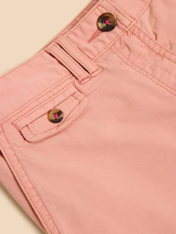 Women SHORTS White Stuff Hayley Organic Cotton Shorts Mid Pink