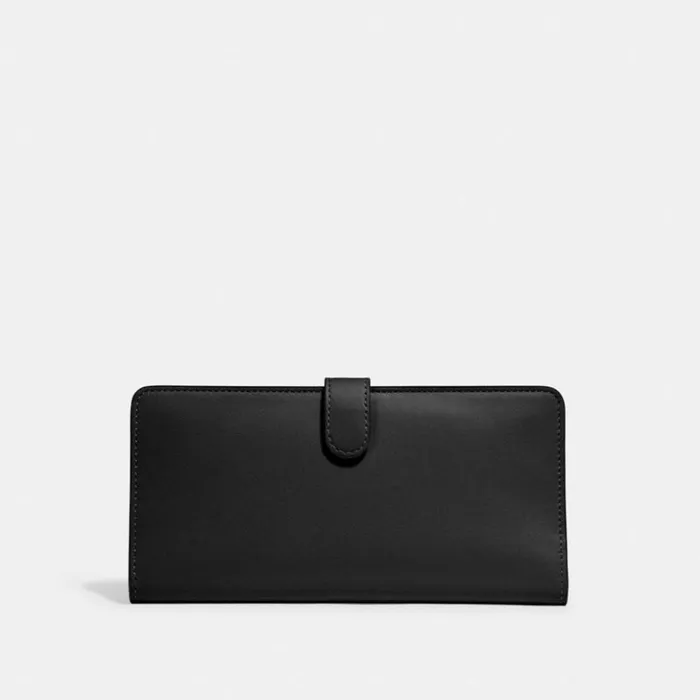 Women Skinny Wallet Brassblack Coach Large Wallets