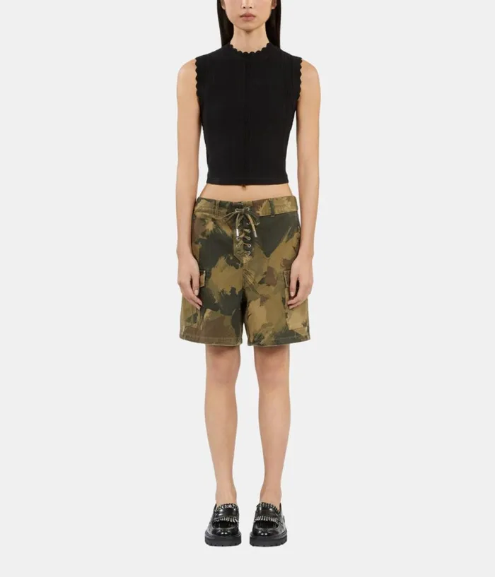 Women Skirts and Shorts THE KOOPLES Camouflage Denim Shorts