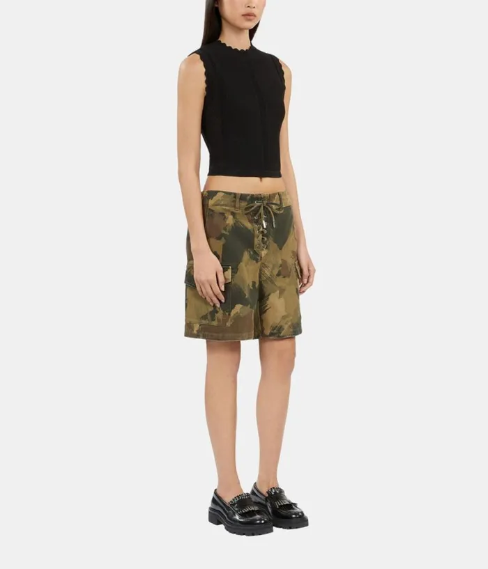 Women Skirts and Shorts THE KOOPLES Camouflage Denim Shorts