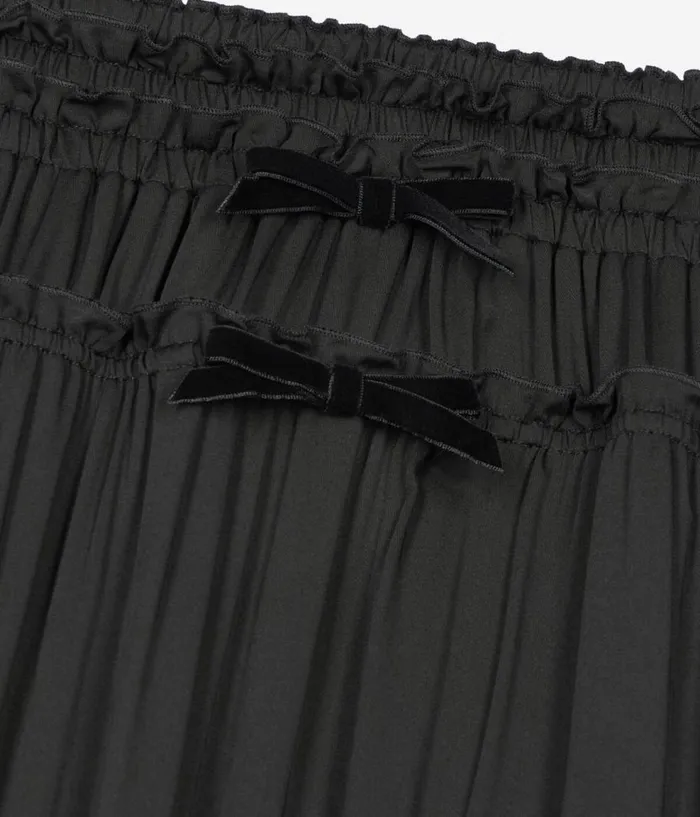 Women Skirts and Shorts THE KOOPLES Long Black Skirt With Bows