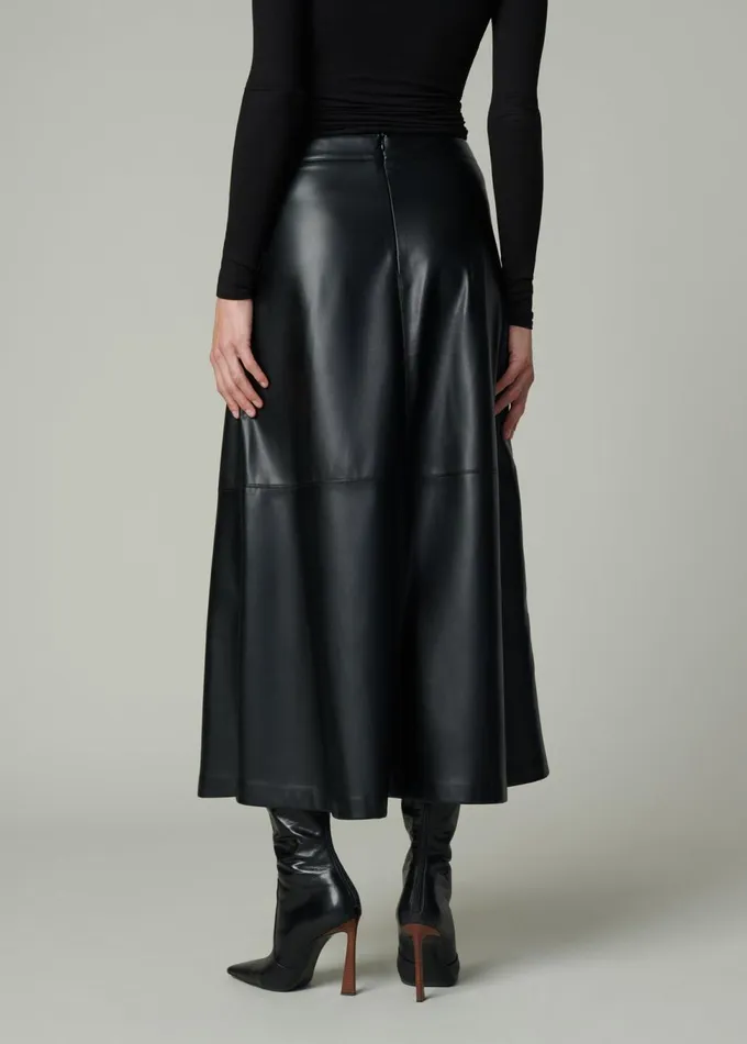 Women Skirts Joe039s Jeans THE TAVI VEGAN LEATHER SKIRT Black