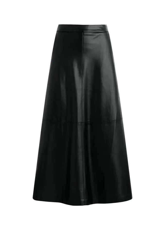 Women Skirts Joe039s Jeans THE TAVI VEGAN LEATHER SKIRT Black