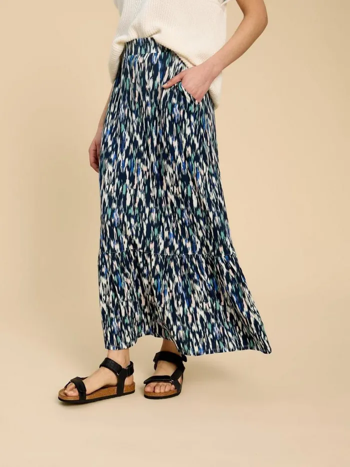 Women SKIRTS White Stuff Charley Eco Vero Maxi Skirt Navy Print Women SKIRTS White Stuff Charley Eco Vero Maxi Skirt Navy Print