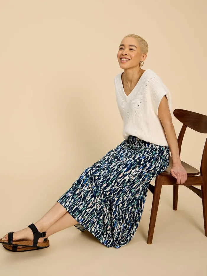 Women SKIRTS White Stuff Charley Eco Vero Maxi Skirt Navy Print Women SKIRTS White Stuff Charley Eco Vero Maxi Skirt Navy Print